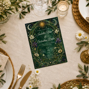 Invitation Mariage Art Nouveau Céleste Enchanté