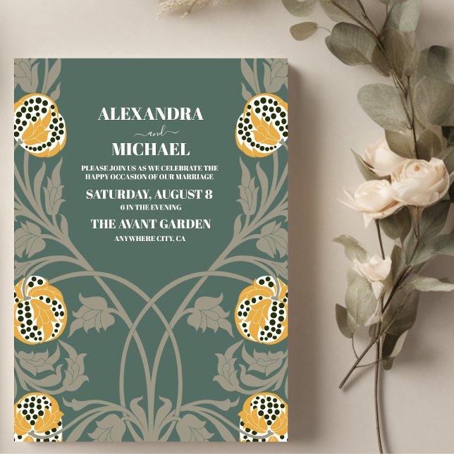 Invitation Mariage Art nouveau classique (Créateur téléchargé)