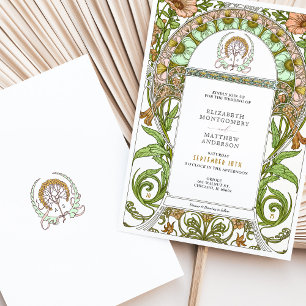 Invitation Mariage Art Nouveau Coquelicots & Marguerites