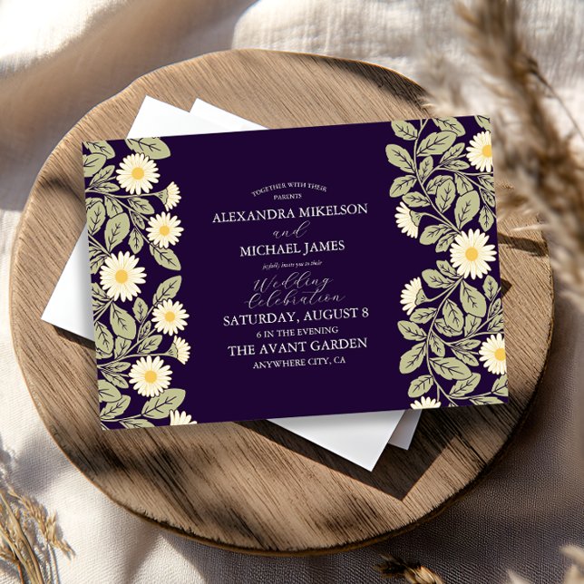 Invitation Mariage Art Nouveau Daisy (Créateur téléchargé)