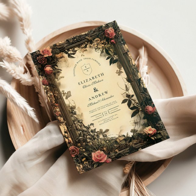 Invitation Mariage Art Nouveau Dark Romance (Créateur téléchargé)