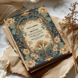 Invitation Mariage Art Nouveau Floral Vintage