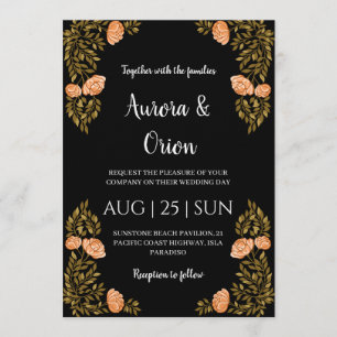 Invitation mariage art nouveau floral vintage magnifique