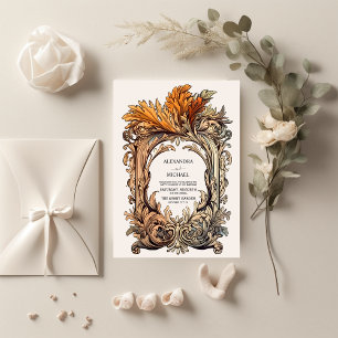 Invitation Mariage Art Nouveau Flore Vintage 
