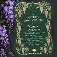 Mariage Art Nouveau Or Glycine Violet