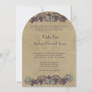 Invitation Mariage Art Nouveau Vignoble Vintage Invite