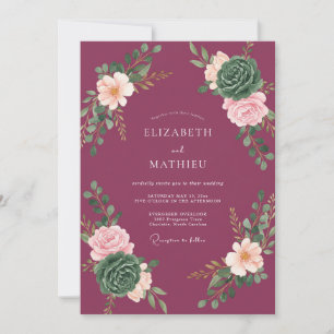 Invitation Mariage Artistique Botanique en Bourgogne