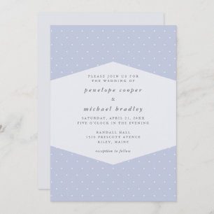 Invitation Mariage assez bleu sensible de points