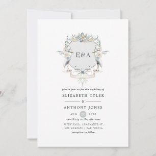 Invitation Mariage au bord du lac avec vue sur Heron Crest