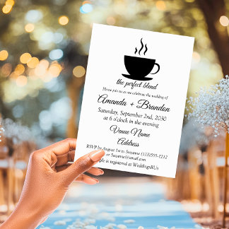 Invitation Mariage au café The Perfect Blend
