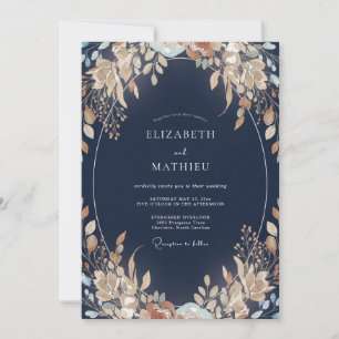 Invitation Mariage au Champagne de Minuit au Feuillage d'Euca