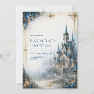 Invitation Mariage au Château Bleu Brumeux