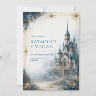 Invitation Mariage au Château Bleu Brumeux