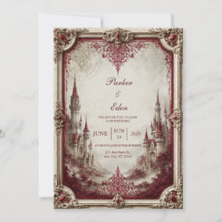 Invitation Mariage au château de Crimson Spire