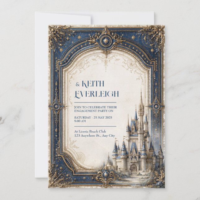 Invitation Mariage au Château de l'Étoile Navale (Devant)