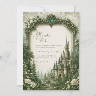 Invitation Mariage au Château Emerald Rose