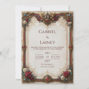 Invitation Mariage au château Ruby Rose