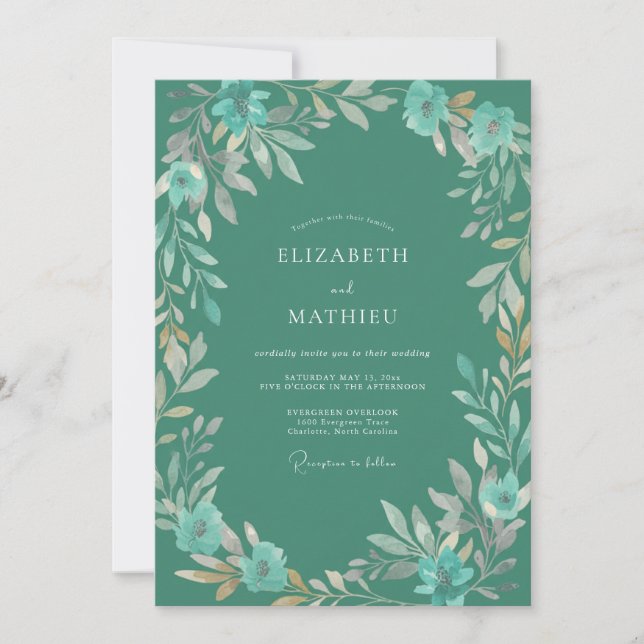 Invitation Mariage au Couronne de Jade (Devant)