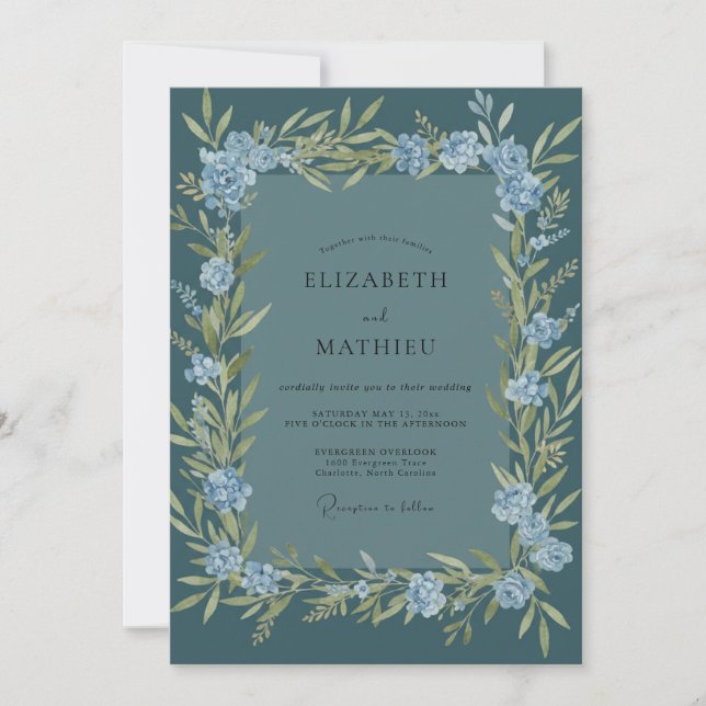 Invitation Mariage au Couronne d'Olivier Ardoise (Devant)