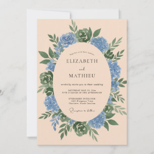 Invitation Mariage au Couronne d'Olivier Azur Céleste