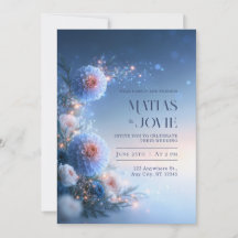 Mariage au Dahlia Bleu Étincelant