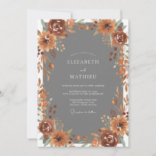 Invitation Mariage au feuillage de cuivre tendre Eucalyptus