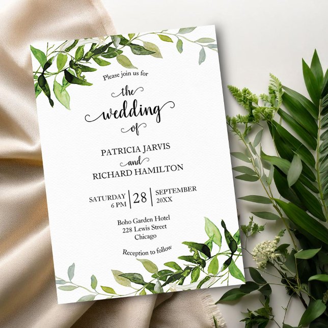 Invitation Mariage au feuillage luxuriant d'eucalyptus (Créateur téléchargé)