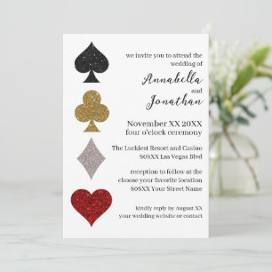 Invitation Mariage au Glitter Las Vegas Casino