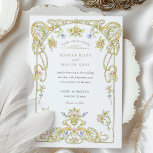 Invitation Mariage au Jardin à la Feuille d'Or