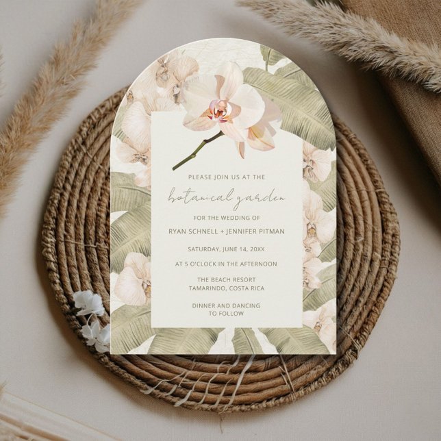Invitation Mariage au Jardin Botanique des Orchidées Tropical (Créateur téléchargé)