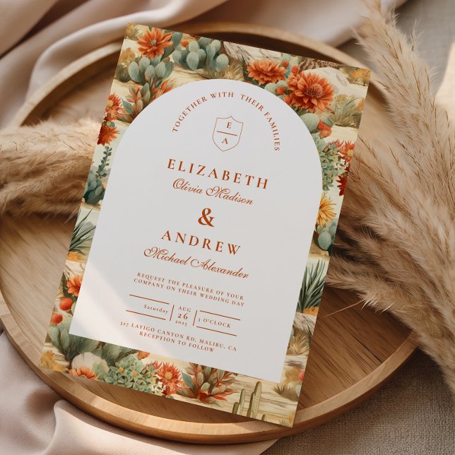 Invitation Mariage au jardin de cactus de l'Ouest (Créateur téléchargé)