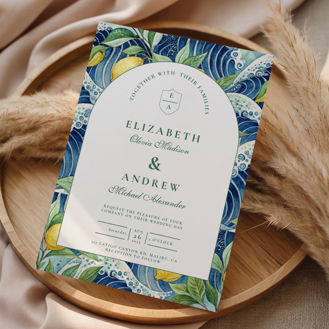 Invitation Mariage au Jardin de Citrons Italien (Créateur téléchargé)