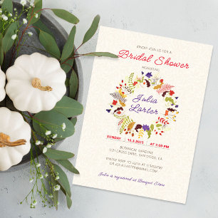 Invitation Mariage au jardin de fleurs exotiques Wild Rose Wo
