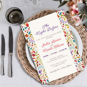 Invitation Mariage au jardin de fleurs exotiques Wild Rose Wo