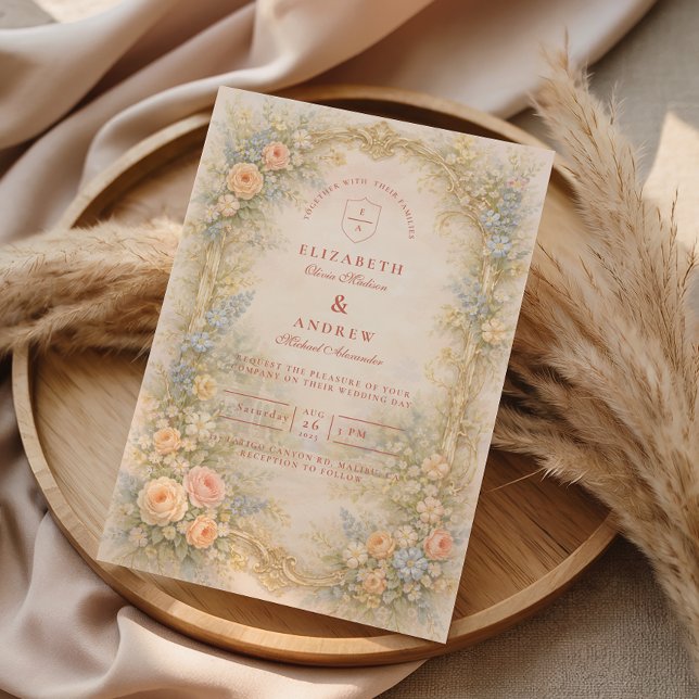 Invitation Mariage au Jardin de Roses Baroques (Créateur téléchargé)