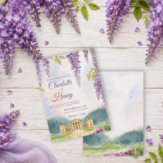 Invitation Mariage au Jardin du Manoir de Wisteria