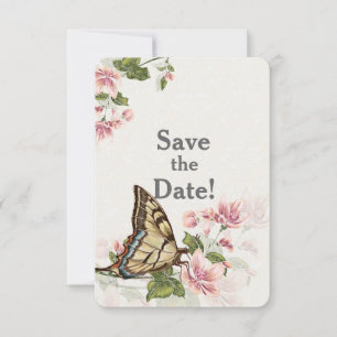 Invitation Mariage au Jardin Papillon Enregistrer la Date