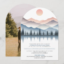 Mariage au lac de montagne