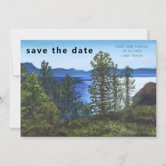 Invitation Mariage au Lac Tahoe, Enregistrez la Date