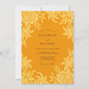 Invitation Mariage au Lys Saffron