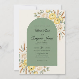 Invitation Mariage au miel, au blé et à l'eucalyptus