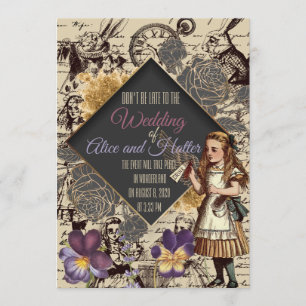 Invitation Mariage au pays des merveilles