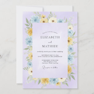 Invitation Mariage au Pétales de Miel de Lilas