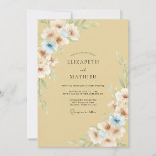 Invitation Mariage au Pétales de Safran