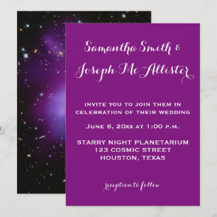 Invitation Mariage au Planétarium de l'Amas de Galaxies Pourp