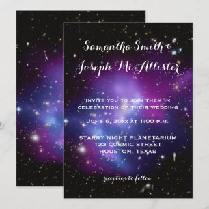 Invitation Mariage au Planétarium de l'Amas de Galaxies Viole