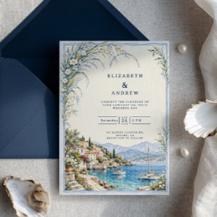 Invitation Mariage au port méditerranéen