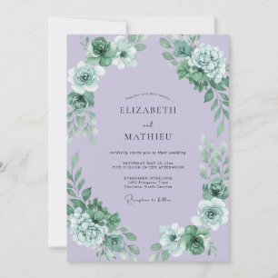 Invitation Mariage au Succulent Eucalyptus Lilas
