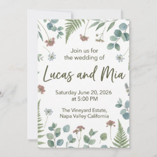 Invitation Mariage au vignoble de Lucas & Mia