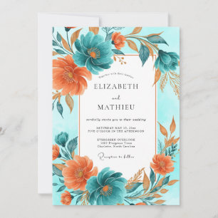 Invitation Mariage Automnal Artistique en Terre Cuite de Tein